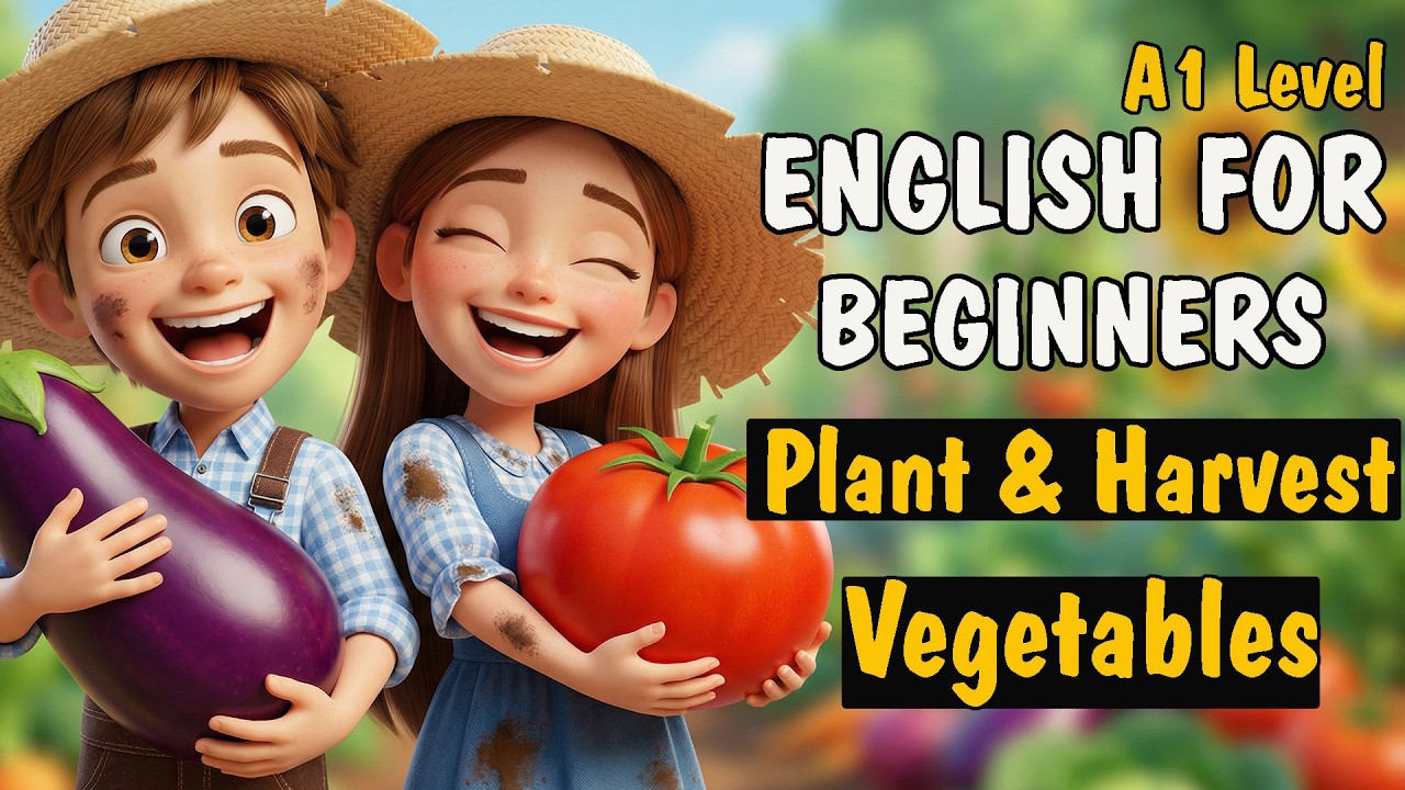 Plant & Harvest Vegetables with Grandma | SLOW ENGLISH | English Listening Practice for Beginners A1