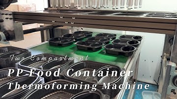 Two compartment PP food container thermoforming machine