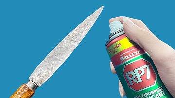 Make any knife razor sharp in just 1 minute with this old battery sharpening trick!