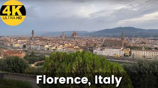 4K HD Walk - Florence Italy Part 1 - Piazzale Michelangelo down to Ponte Vecchio S2 E04 (ASMR)