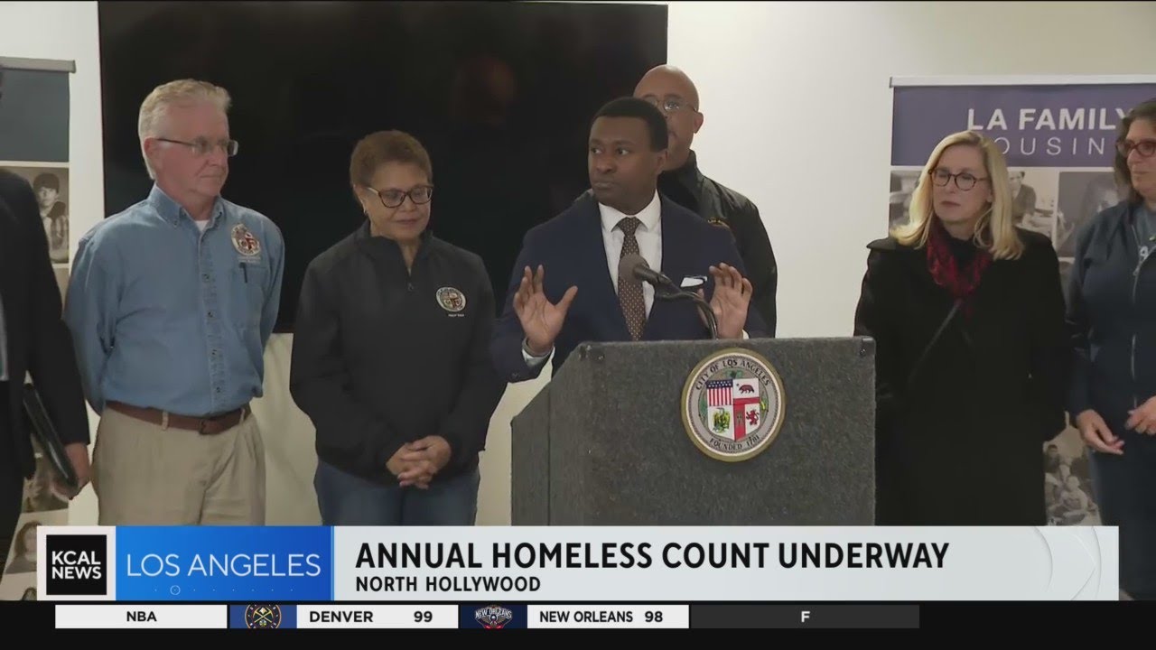 Annual homeless count underway in Los Angeles County - YouTube