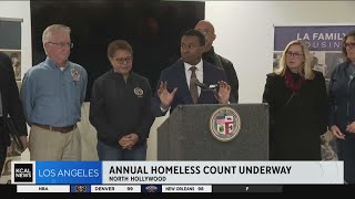Annual homeless count underway in Los Angeles County