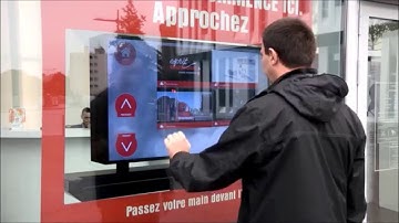 Vitrine interactive AIRxTouch™ - Case Study Microsoft / Caisse d