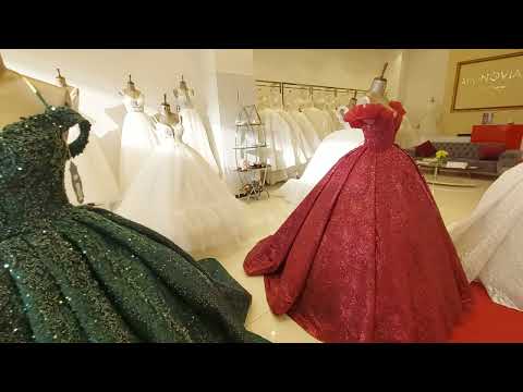 Prenses model Kırmızı zümrüt yeşili nişanlık elbise krem kabarık nişanlık modelleri 2022 2022kbr24