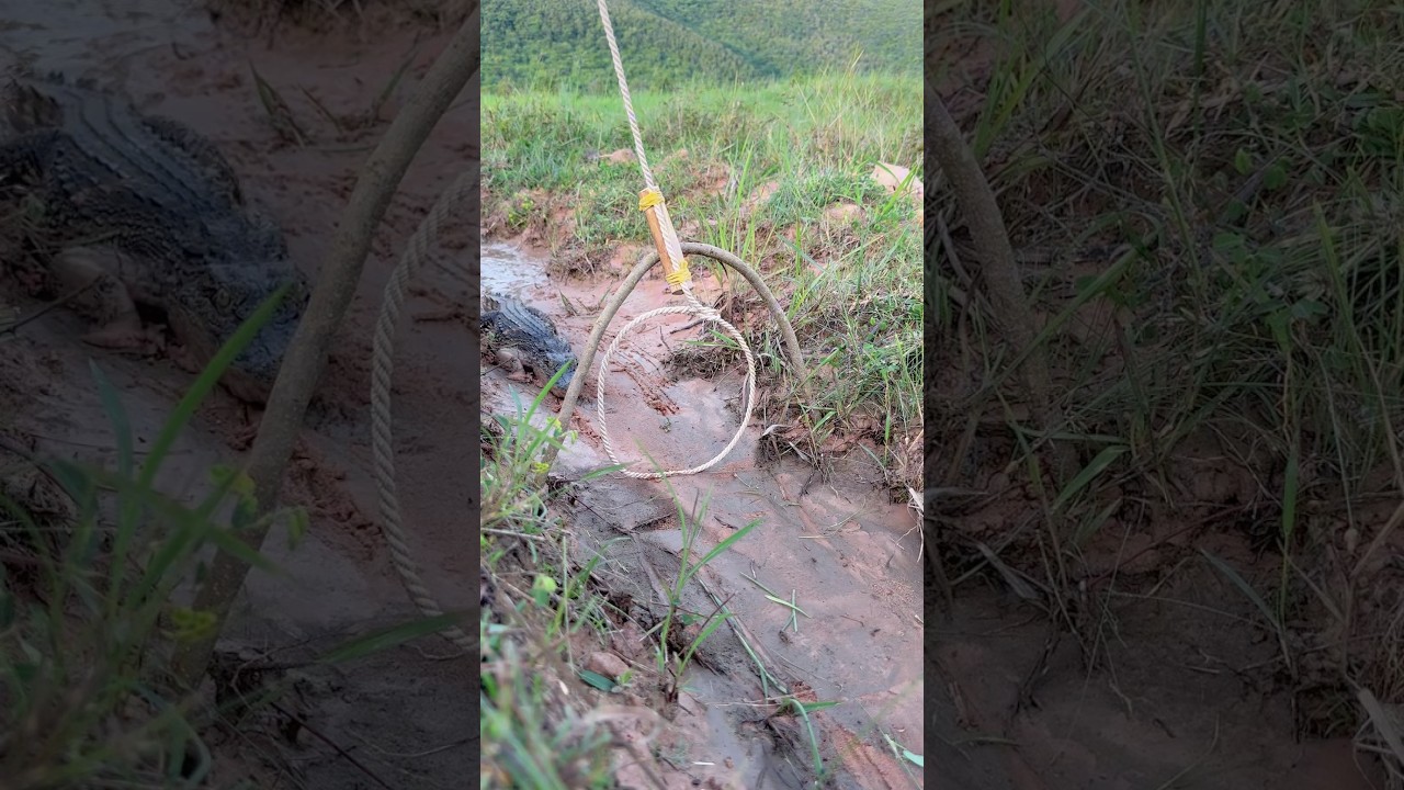 Unique Quick DIY Crocodile Trap Using Wooden 