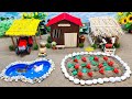 Best diy miniature countryside farm village with barn for cow  pond and garden  cattle farm
