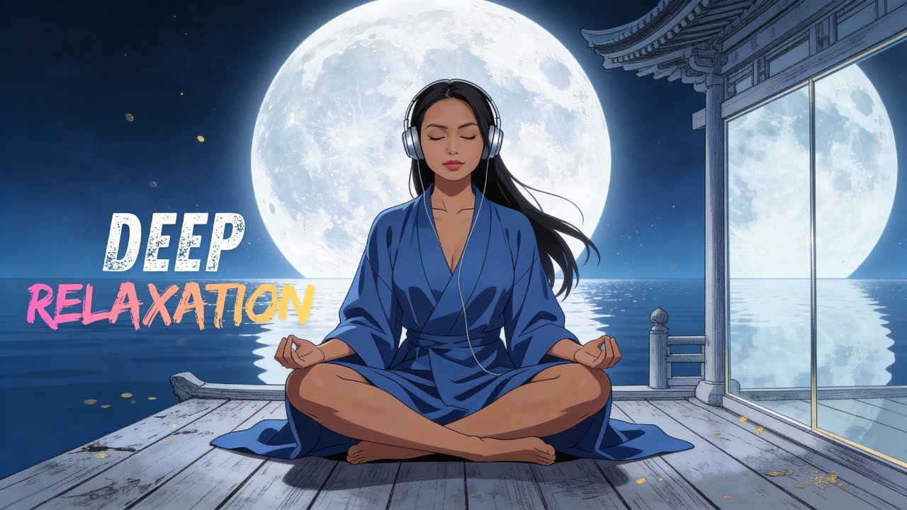 🌕 Moonlight Meditation Lofi – Deep Relaxation & Peaceful Sleep Music | Ultra Calm Night Ambience