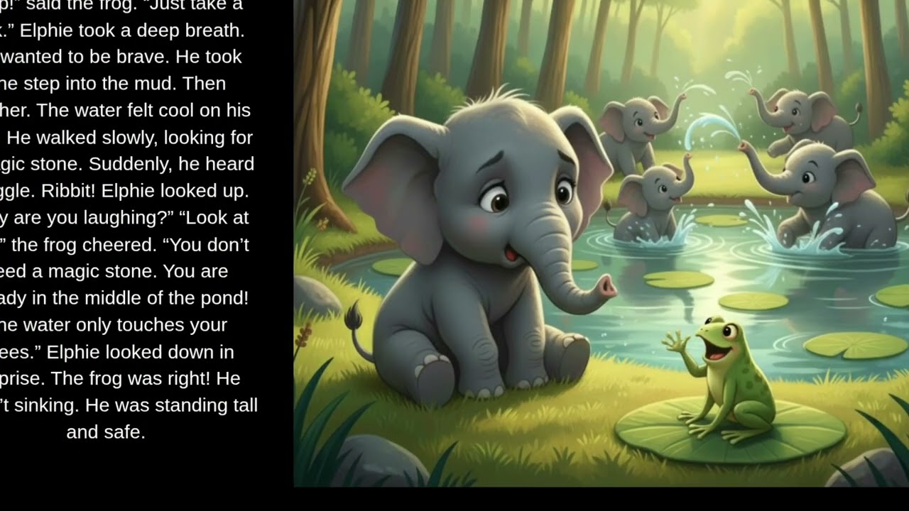 English Stories elphie and magical stone.