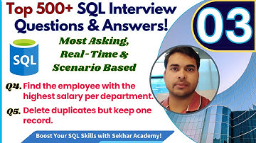 SQL Interview Questions & Answers 03 | Highest Salary | #sql #mysql #top #best @SekharAcademy1