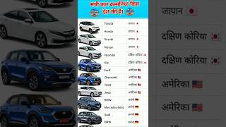 All Car Companies Country List 🚗 | Toyota BMW Tesla Kis Desh Ki Hai 🤯 #CarBrands #Shorts #Viral #gk