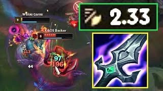 This Champion can get 2.33 Attack Speed at lvl 9