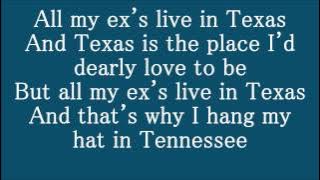 George Strait All My Ex's Live In Texas Lyrics