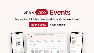 ShareVino Events: Wine Event Registration, QR Tickets, and Door Check-In