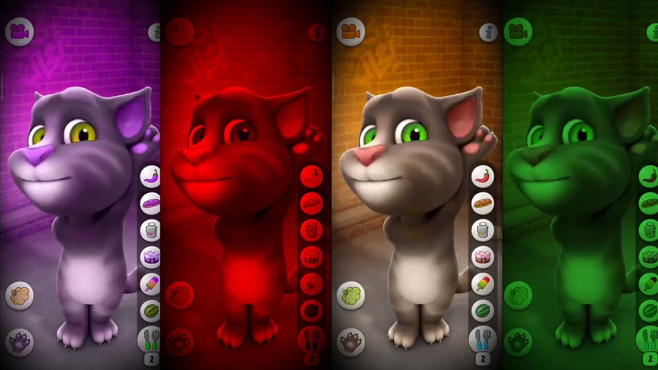 Cat Color Effect -Funny Moments Video ( 1.5x )| Tom Cat Color Video #2