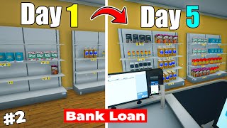 Took 750$ Bank Loan To Upgrade My New Startup 😨 | Supermarket Simulator #2 screenshot 2