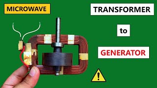 220V Microwave Transformer to AC Electric Generator 100W DIY ( Type  1 )