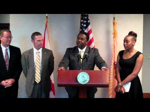 Mayor Brown commends student receiving scholarship...