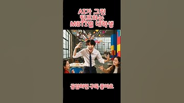 AI가 그린 팀프 과제하는 MBTI별 대학생 #chatgpt #ai #aiart #mbti #팀프