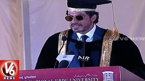 Shah Rukh Khan Speech At Maulana Azad National Urdu University Convocation Ceremony | V6 News