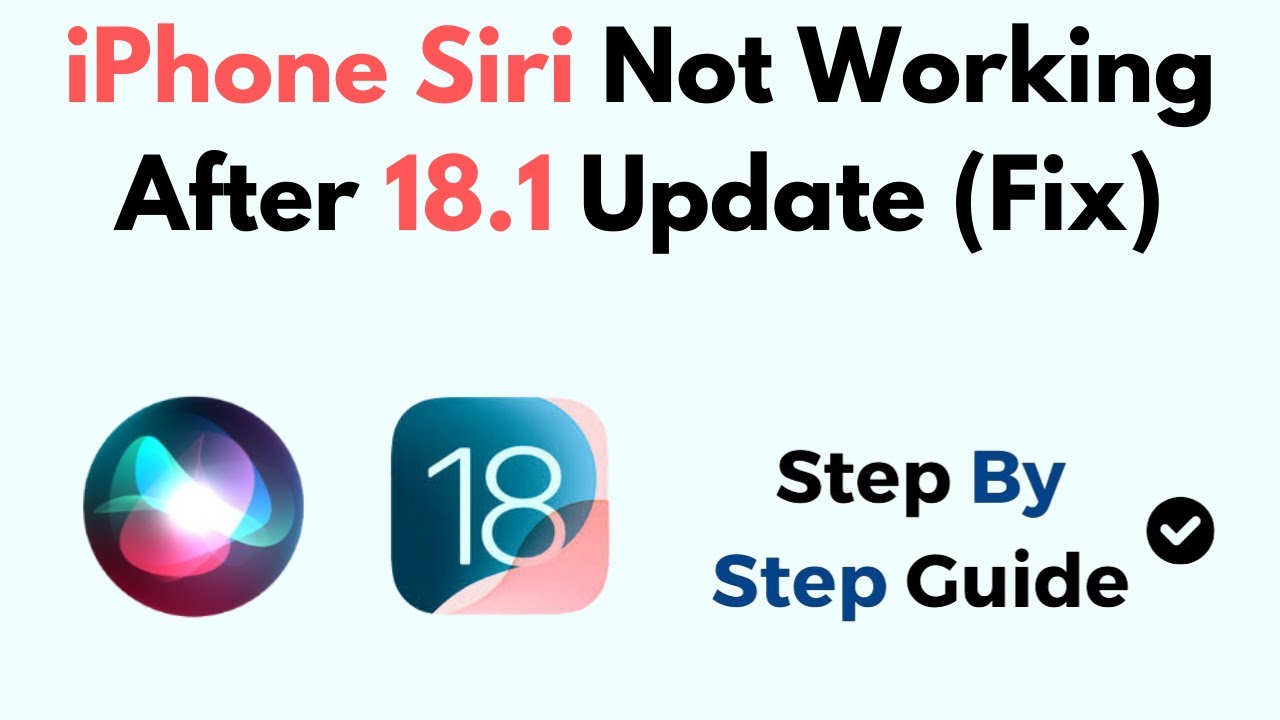 iPhone Siri Not Working After 18.1 Update (Fix) - YouTube