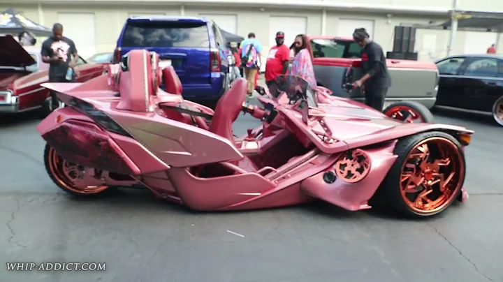WhipAddict: Hardest Polaris Slingshot Part 2, Rose Gold Rims, Sick Custom Paint, Crazy Sound System
