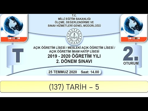 2020 / 2. DÖNEM / AÇIK ÖĞRETİM LİSESİ / (137) TARİH – 5