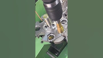 thread cutting on nut by vmc machine #song #machine #trending