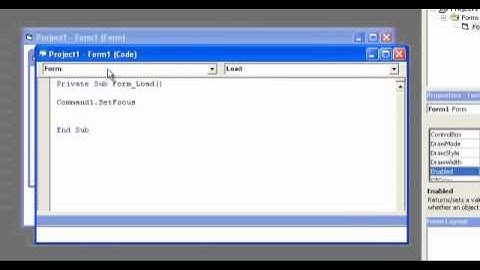 Video 20: VB 6 Programming, Properties, Methods, And Events, Avoid GoTo, And Enumerators Part 1