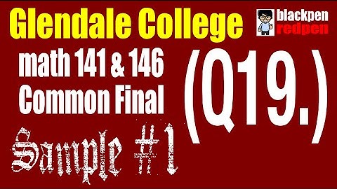 (Q19) Sample #1, Math 141/146 common final, "less than" situation