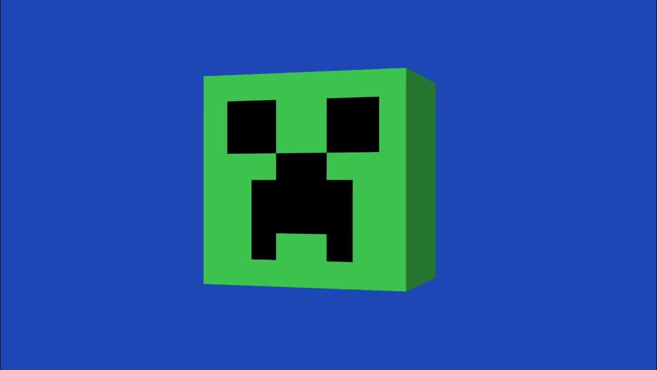 Minecraft Creeper head Rotating on a Green Screen FREE HD GreenScreen