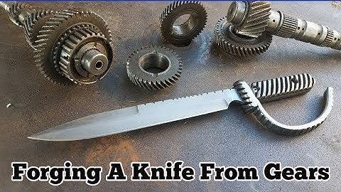 Forging A Knife From Gears - Trench Knife