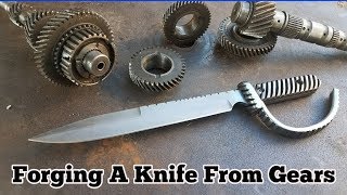 Forging A Knife From Gears - Trench Knife