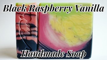 Black Raspberry Vanilla - Handmade Cold Process Soap - One Pot Wonder Gradient Swirl Pour