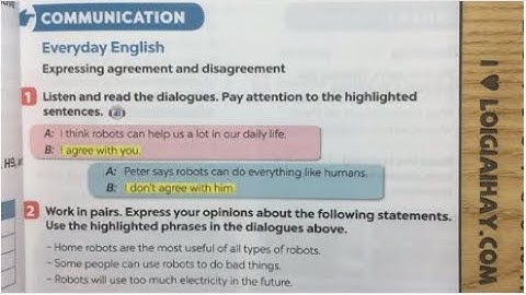 Communication - Unit 12: Robots - Tiếng Anh 6 - Global Success