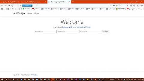 jQuery Ajax With Api in .net core 2.2 or MVC 5 | jQuery Ajax Tutorial |  API