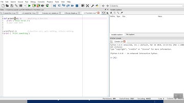 10. Python: Create a Function 1 Without parameters or return values