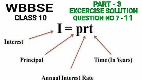 #3 madhyamik math class 10 chapter 2 Simple Interest in hindi Class 10 wbbse By Ramadan Tutorial