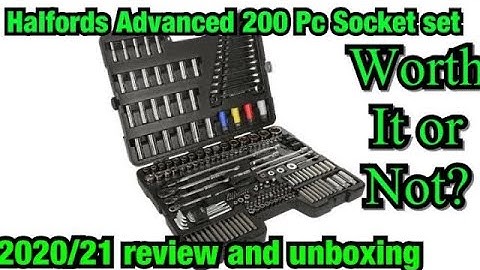 2020/21 Halfords Advanced 200 Pc Socket set review and look over (worth it or not??)