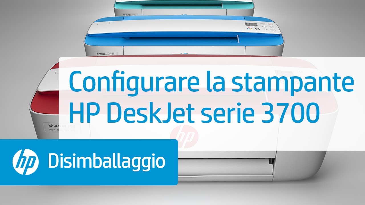 Configurare la stampante HP DeskJet serie 3700 | HP Support - YouTube