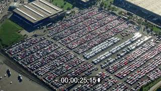 Autoterminal In Duisburg In The Ruhr Area In The State North Rhine-Westphalia