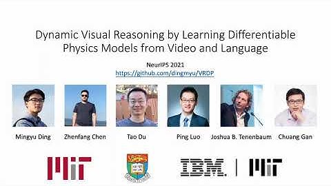Dynamic Visual Reasoning by Learning Differentiable Physics Models from Video and Language