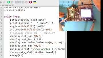PicoW Lesson 36 Homework, Control a Servo with a Potentiometer.