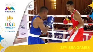 Indonesia's Sarohatua KOs Cambodian opponent in Men's 71kg clash | Boxing | SEA Games 2023 screenshot 5