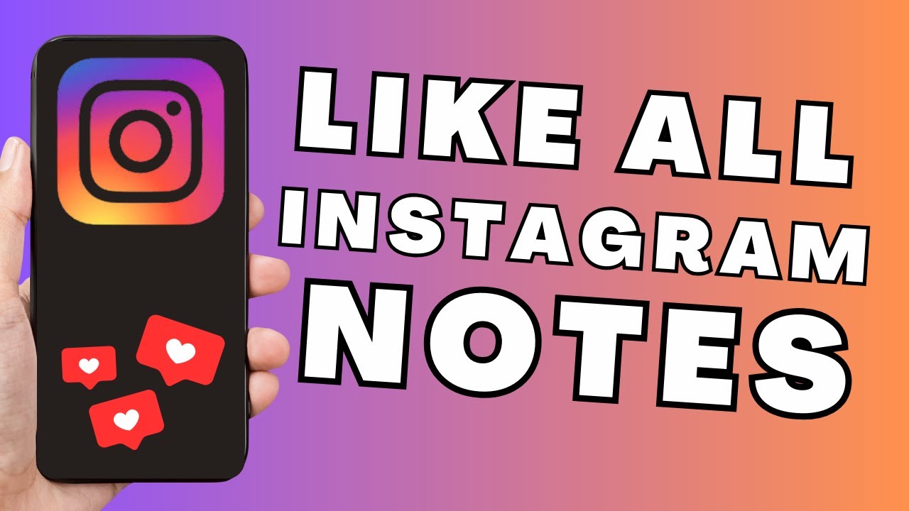 How to Like All instagram Notes - YouTube