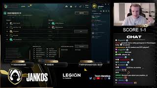 Jankos reacts to questionable warwick strategy in Champions Queue