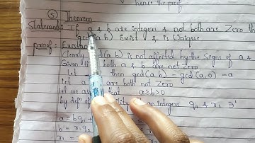 Greatest Common  Divisor(GCD) and theorem  based on definition of gcd.