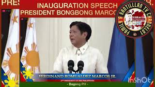 INAUGURATION SPEECH  NEW PRESIDENT BONGBONG MARCOS JR. SINCE JUNE 30 2022