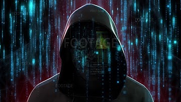 4K Cybersecurity concept.hacker hacking artificial neural network.