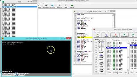 How to print a user input String on output console in 8086 emulator program