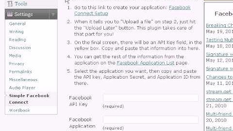Creating Your Own Facebook Application for WordPress